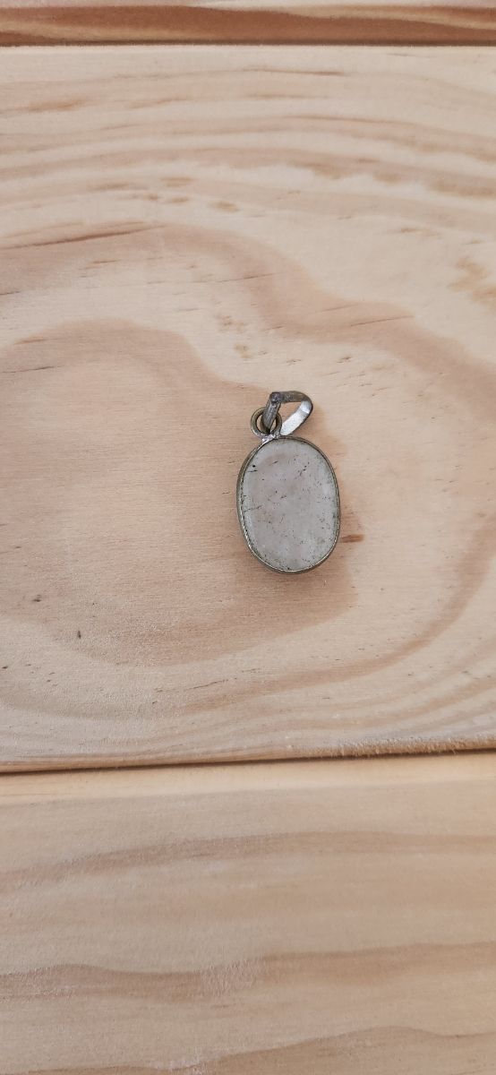 Colgante piedra luna plata