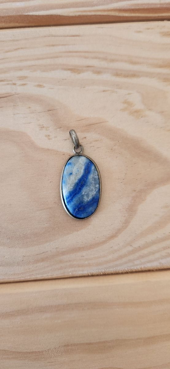 Colgante Lapislázuli Ovalado Plata