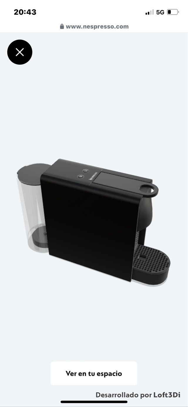 Cafetera Nespresso cápsulas