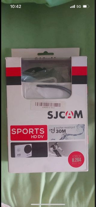 Cámara deportiva azul HD