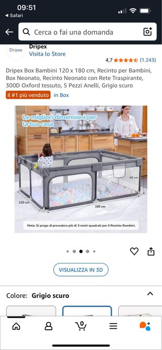 Recinto bimbi Dripex 120x180cm