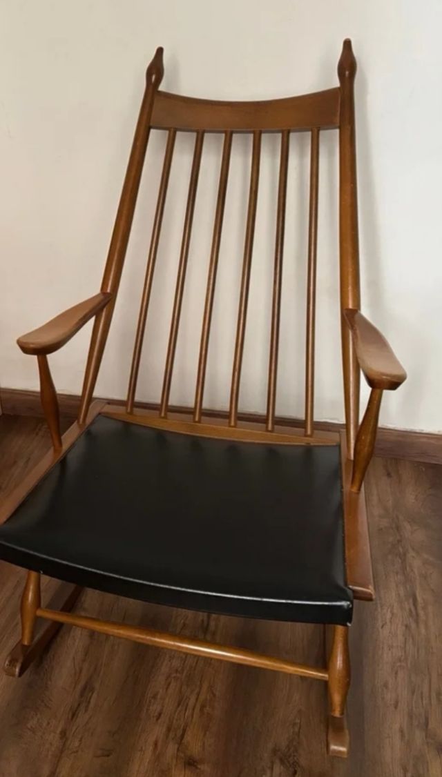 Mecedora vintage madera años 60