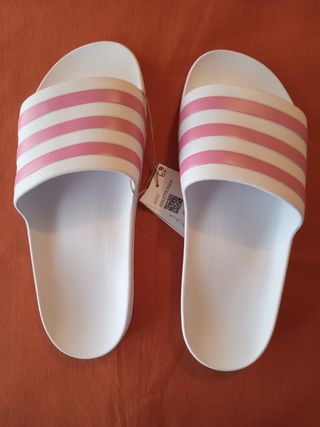 Chanclas Adidas rosa-blancas