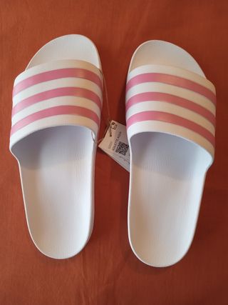Chanclas Adidas rosa-blancas