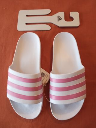 Chanclas Adidas rosa-blancas