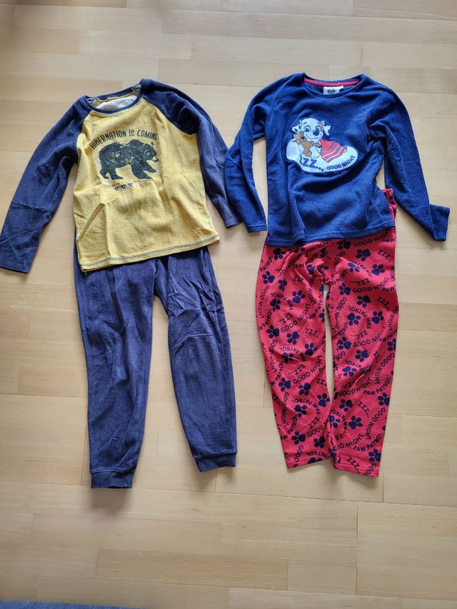 2 Pijamas niño 6-7 años - Manga larga