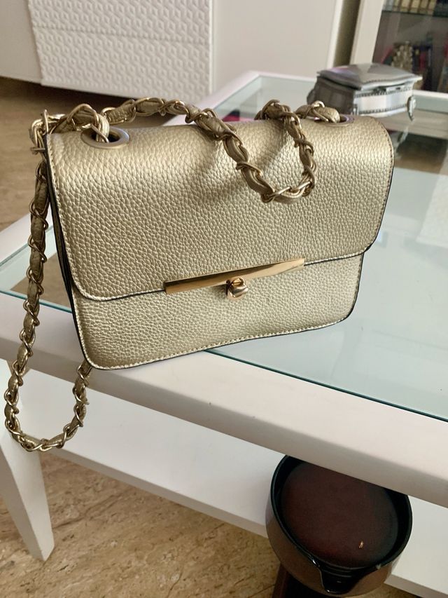 Bolso bandolera dorado