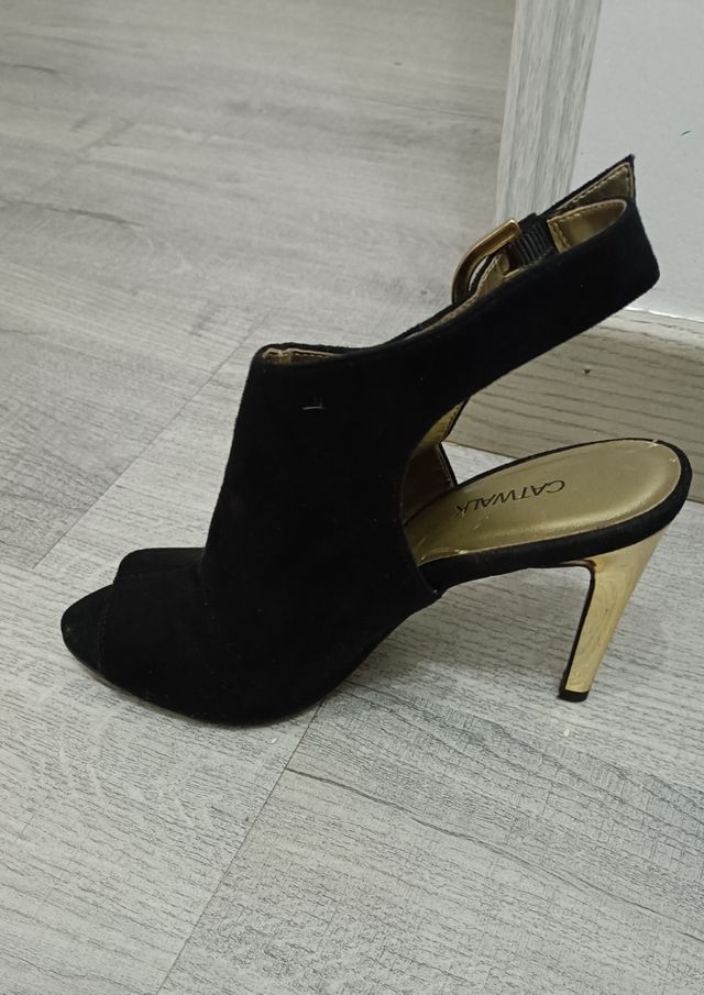 Sandalo CATWALK nero-oro