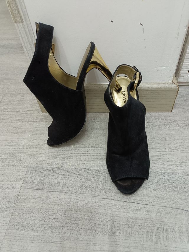 Sandalo CATWALK nero-oro