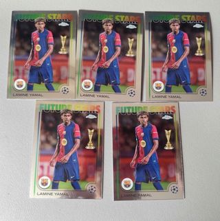 Lamine Yamal - 5 cartas Future Stars Topps Chrome