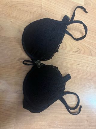 Bikini negro - Sujetador encaje