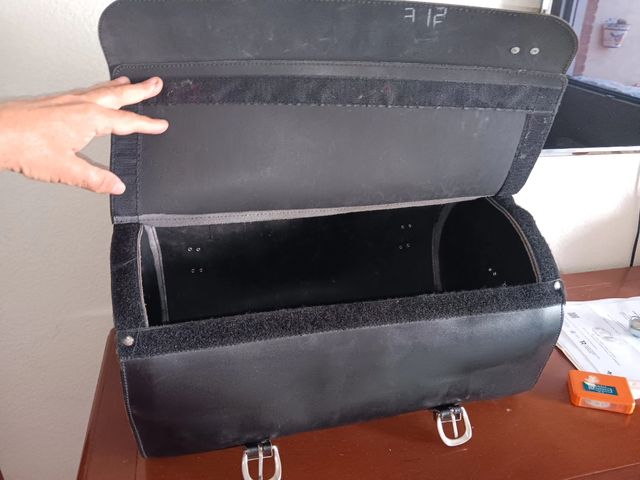 Baúl rulo moto piel Spaan Harley