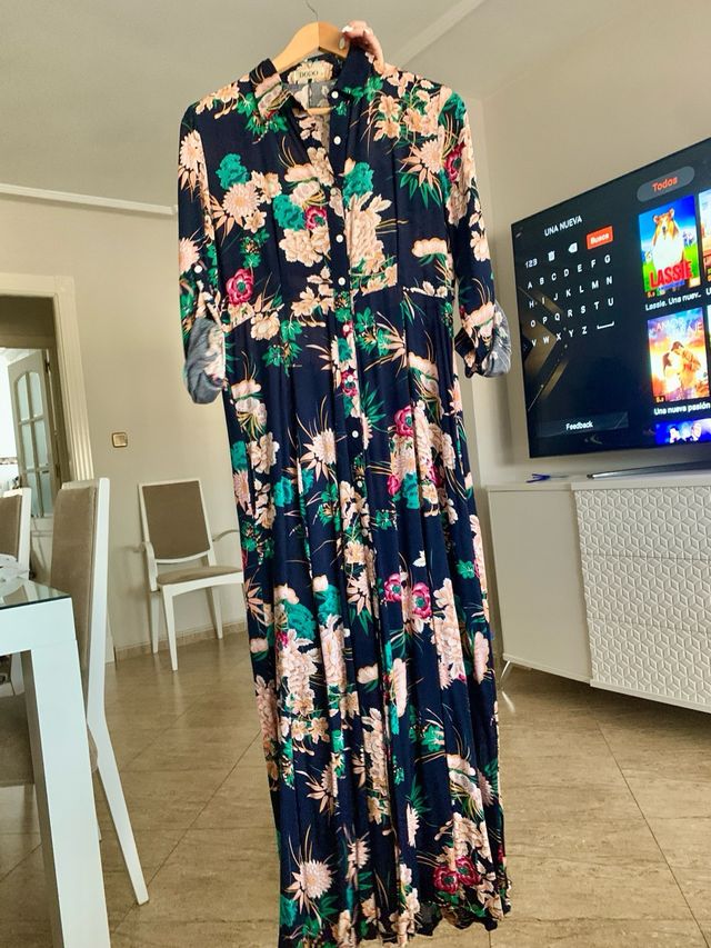 Vestido camisero floral