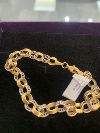 Pulsera oro 18k bicolor 