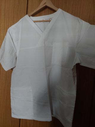 Casaca médica blanca unisex