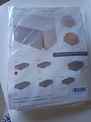 Cubre canapé blanco 70% algodón 30% poliéster