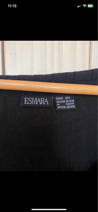 Blusa negra Esmara XXL - Manga 3/4