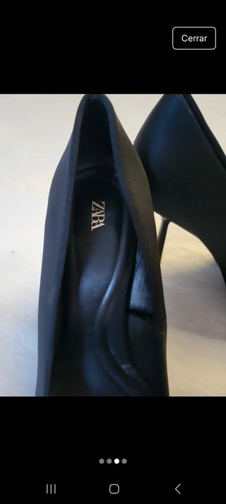 Zapatos Zara negros, tacón aguja