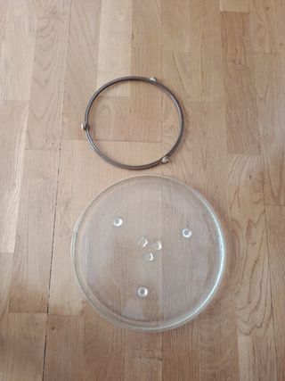 Panasonic plato cristal microondas 28cm + aro 20cm