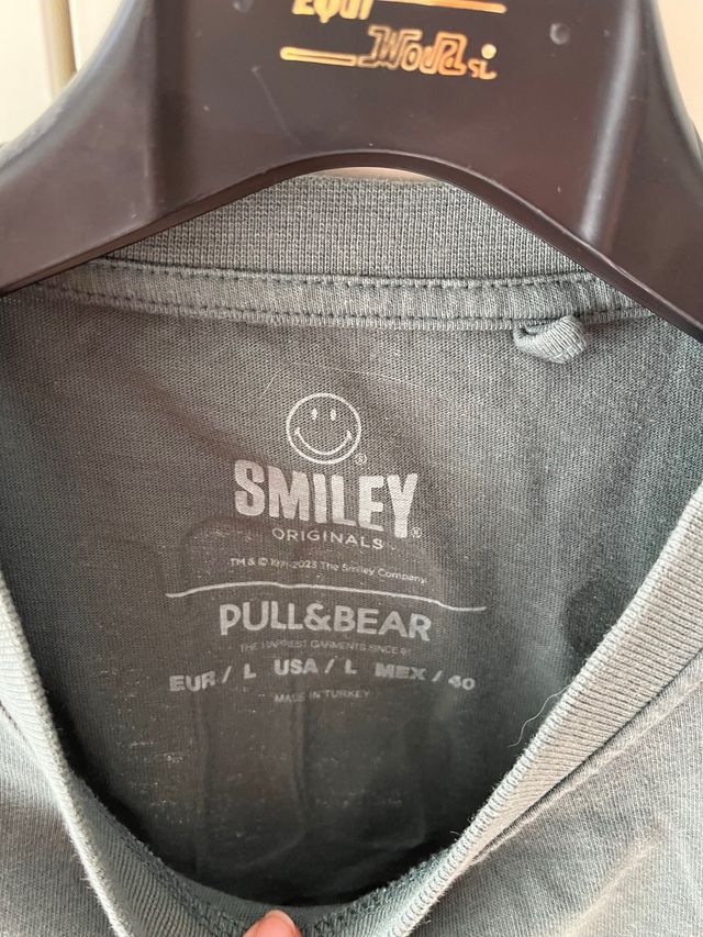 Camiseta Smiley Originals Pull&Bear Gris