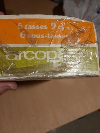 Juego café Arcopal 6 tazas blancas