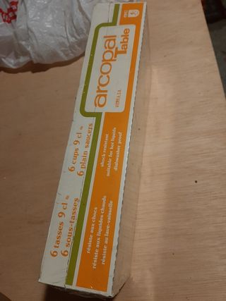 Juego café Arcopal 6 tazas blancas