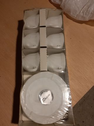 Juego café Arcopal 6 tazas blancas