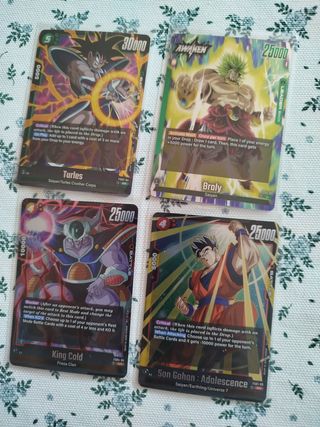 LOTE 24 CARTAS FOIL DRAGON BALL SUPER
