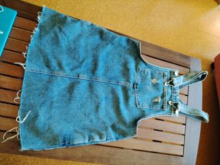 Vestido vaquero Peto PULL&BEAR XS