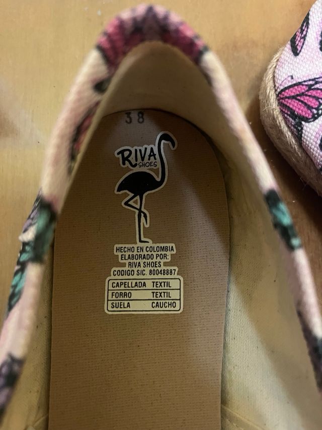 Alpargatas Riva multicolor, talla 38