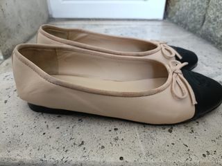 Bailarinas Chanel beige-negro
