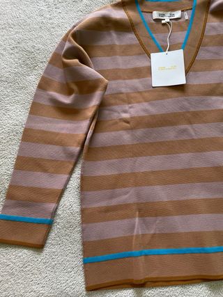 Jersey de rayas Diane von Furstenberg nuevo S
