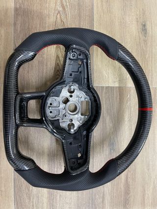 Volante GTI VW Carbono Rojo.