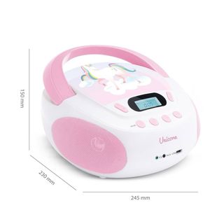 Reproductor CD Portátil Mooov Unicornio