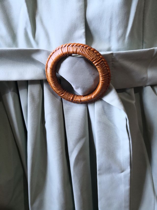 Vestido verde agua talla M cremallera lateral


