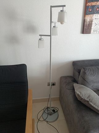 Lámpara pie y techo 3 luces