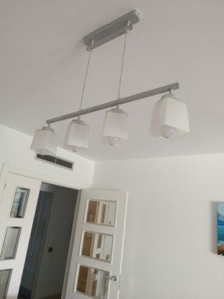 Lámpara pie y techo 3 luces