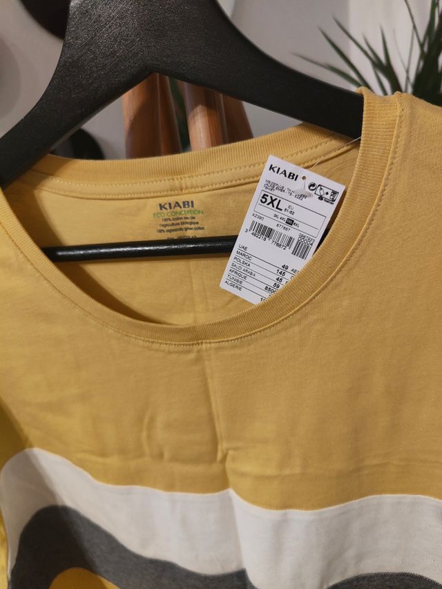 Maglia KIABI uomo 5XL gialla