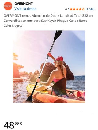 Remo Kayak Sup Piragua Canoa OVERMONT