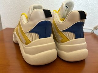 Zapatillas deportivas niño blanco-amarillo