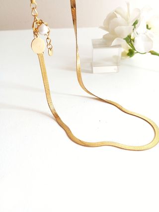 Collar PLANO  | Acero inoxidable ORO