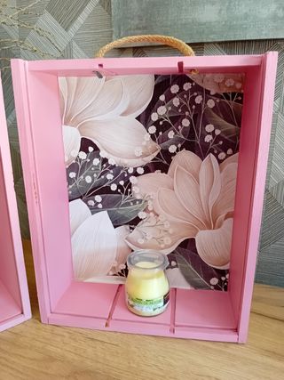 Scatole decorative rosa shabby chic