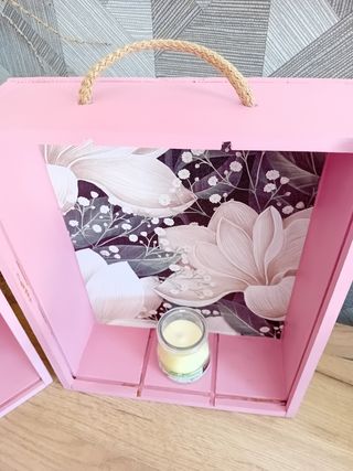 Scatole decorative rosa shabby chic