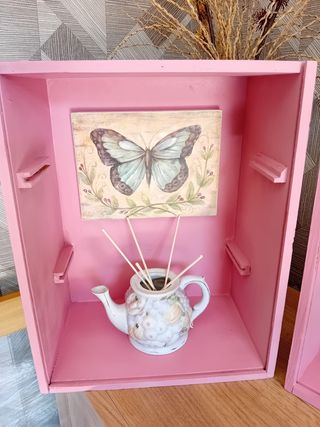 Scatole decorative rosa shabby chic