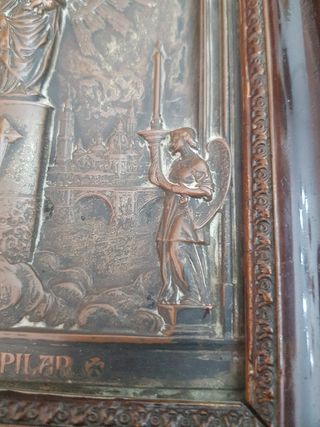 Cuadro antiguo Virgen del Pilar