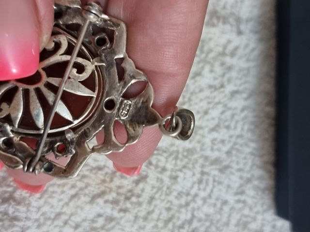 Ciondolo vintage argento marcasite