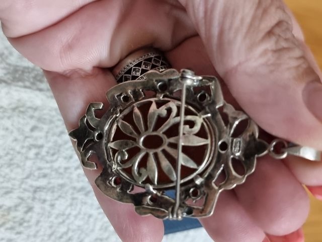 Ciondolo vintage argento marcasite