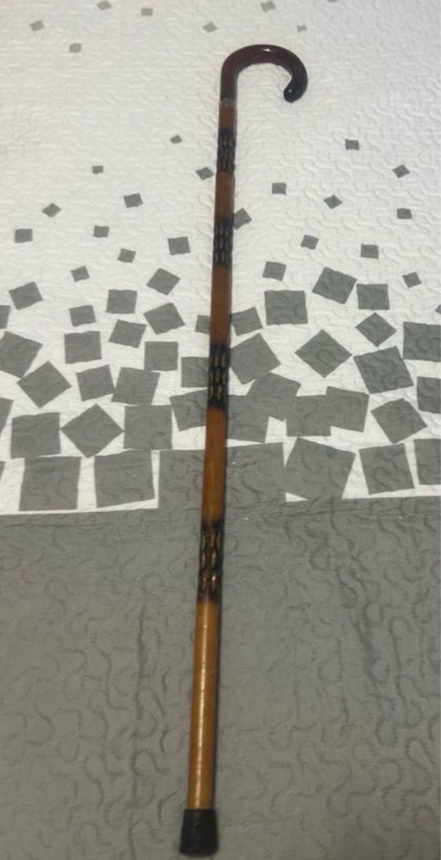 3 Bastones de madera tallado - 3 unidades