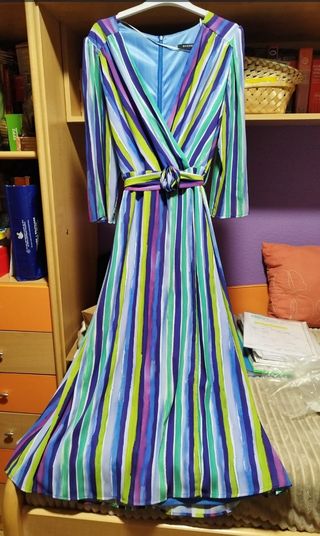 Vestido rayas multicolor
