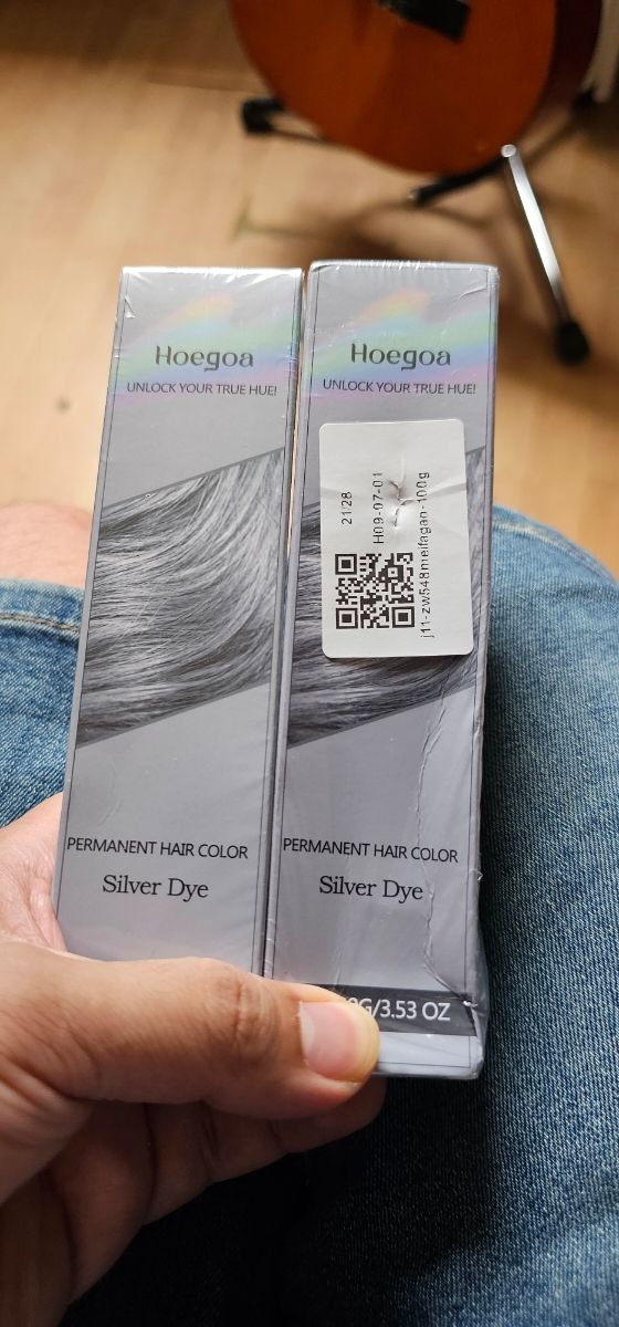 Tinte para cabello Hoegoa plateado